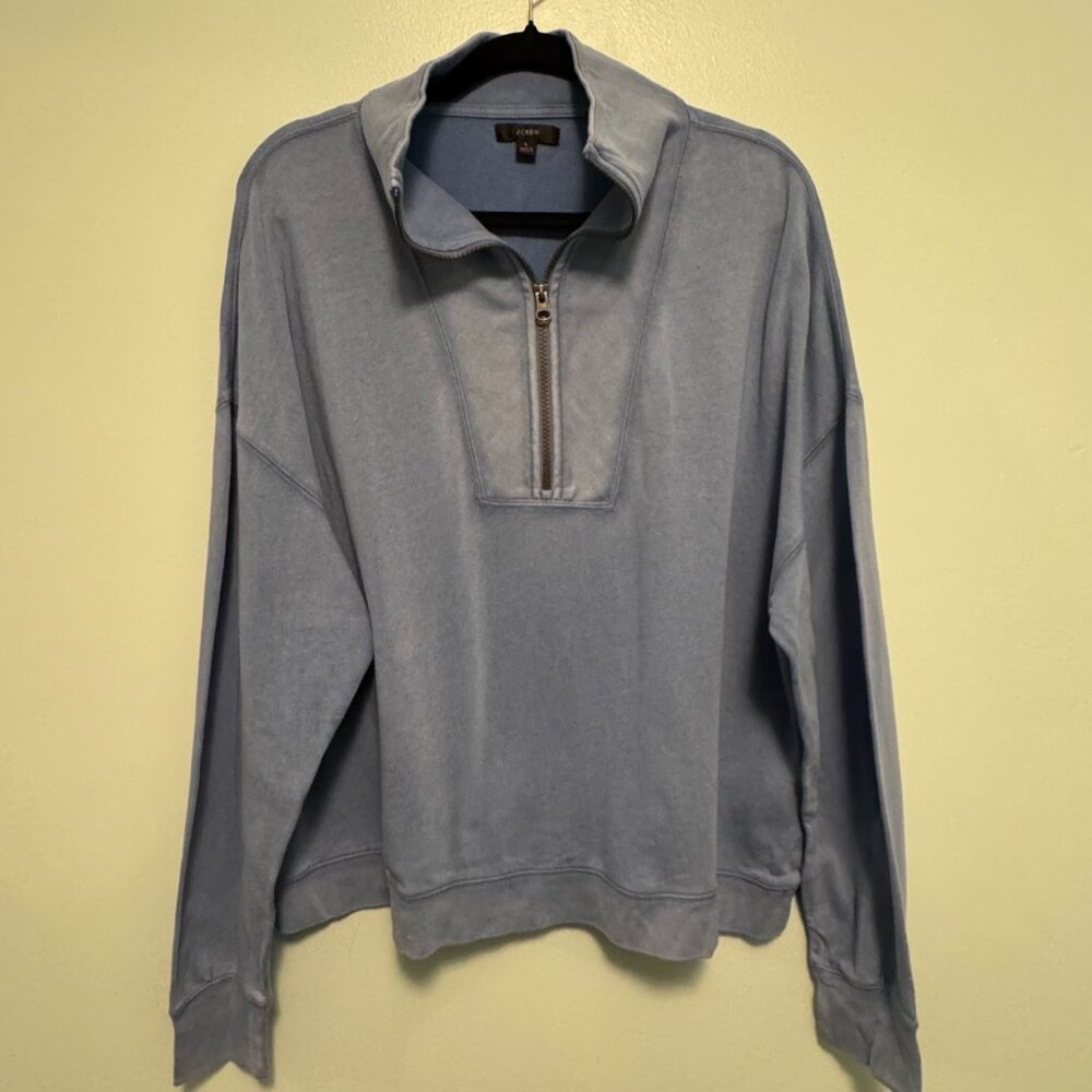 J.Crew Magic Rinse™ Half-Zip Sweatshirt - Large- MF0061
